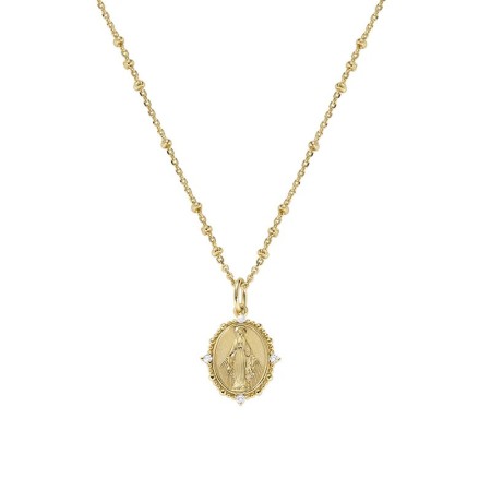 Amen  -  Collana Medaglia Luce Miracolosa Dorata