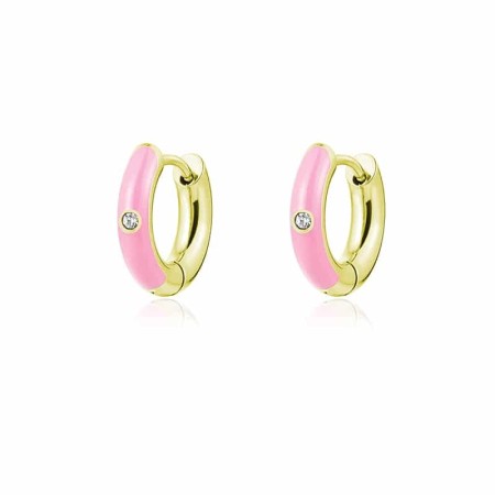 Acquista ora BRAND  Orecchini Pendenti pvd oro Quadrifoglio con Cristalli Bianchi | Alba Gioielli
