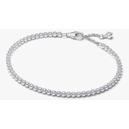 Acquista ora Pandora  Bracciale Tennis con Pietre Rosa Piccole Argento Sterling 925 | Alba Gioielli