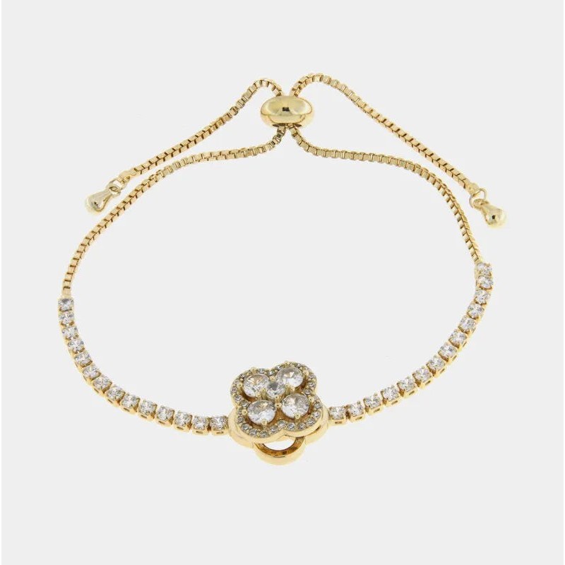 BySimon  -  Bracciale in Metallo Bracciale Quadrifoglio Oro