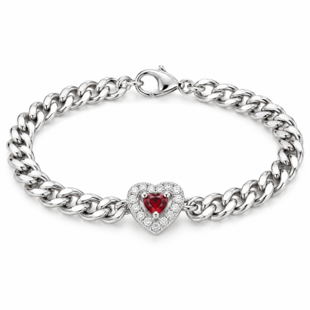 Alba Bijoux - Bracciale Cuore rosso 2