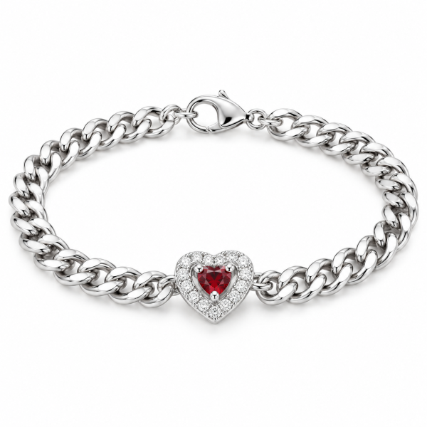 Alba Bijoux - Bracciale Cuore rosso