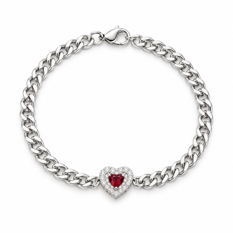 Alba Bijoux - Bracciale Cuore rosso