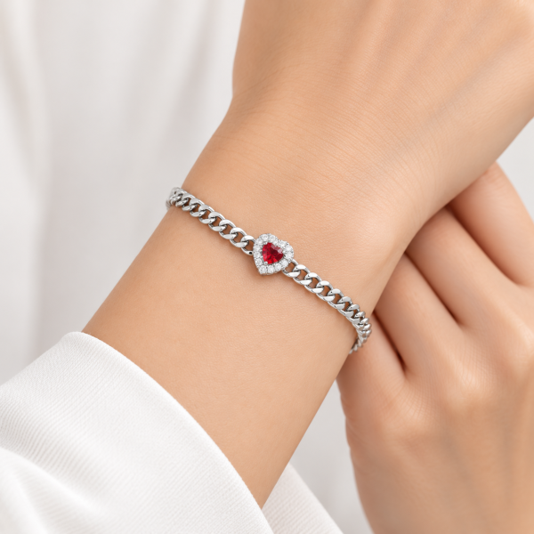 Alba Bijoux - Bracciale Cuore rosso