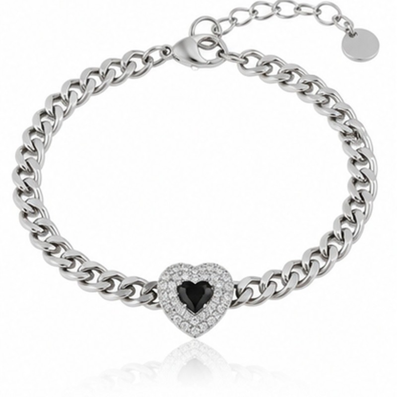 Alba Bijoux - Bracciale Cuore nero
