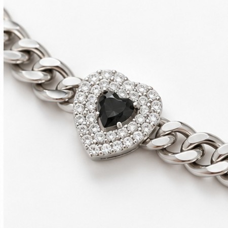 Alba Bijoux - Bracciale Cuore nero 2