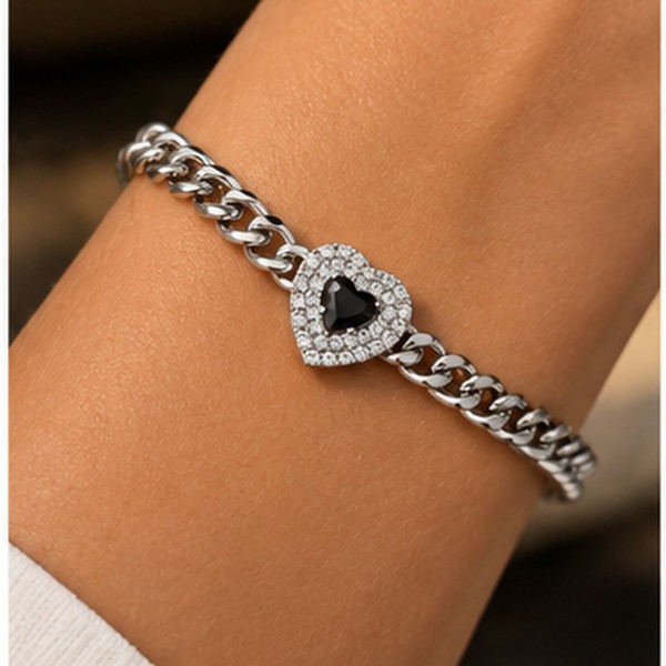 Alba Bijoux - Bracciale Cuore nero