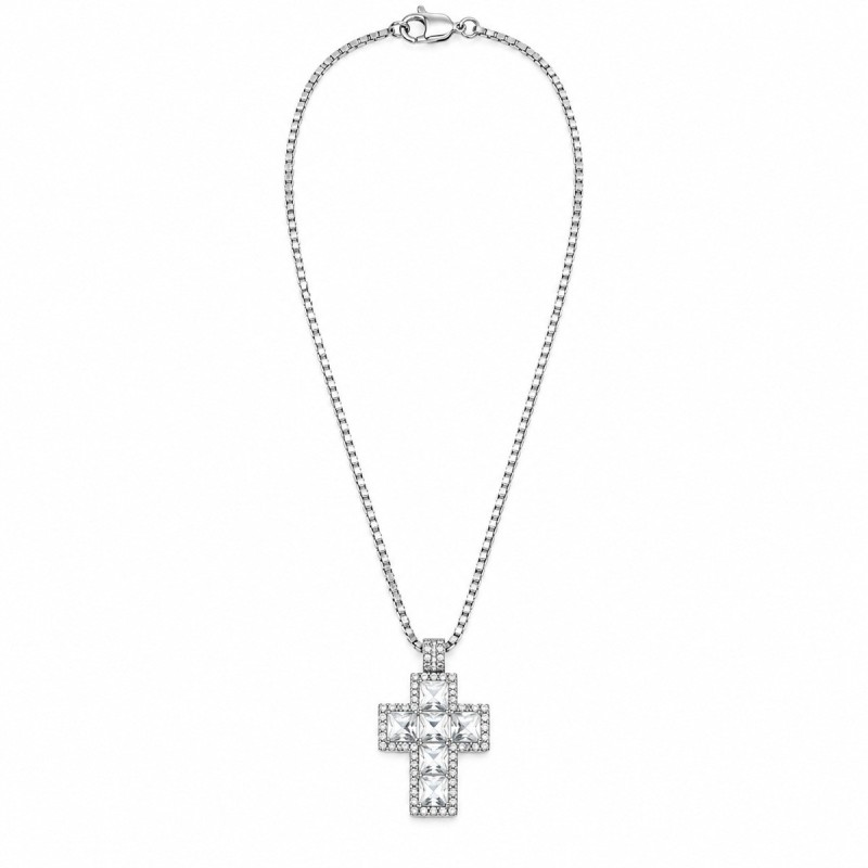 Alba Bijoux – Collana Croce Pixel