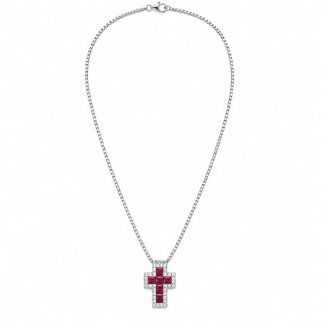 Alba Bijoux – Collana Croce Pixel Red