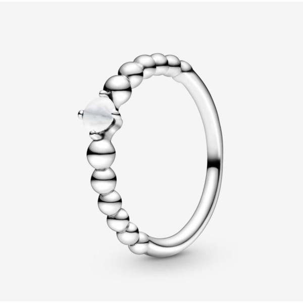 Pandora anello bianco latte decorato con sfere